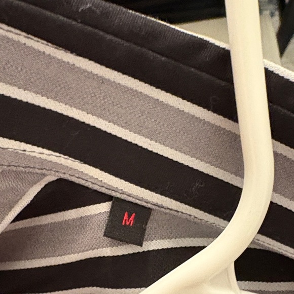 Jared Lang Black and Gray Striped Shirt - Picture 3 of 3